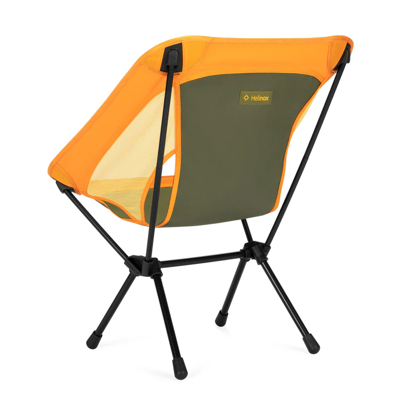Helinox Camping Chair One (re) - lightweight, easy assembly, stable, Tension Design - forest green/yellow