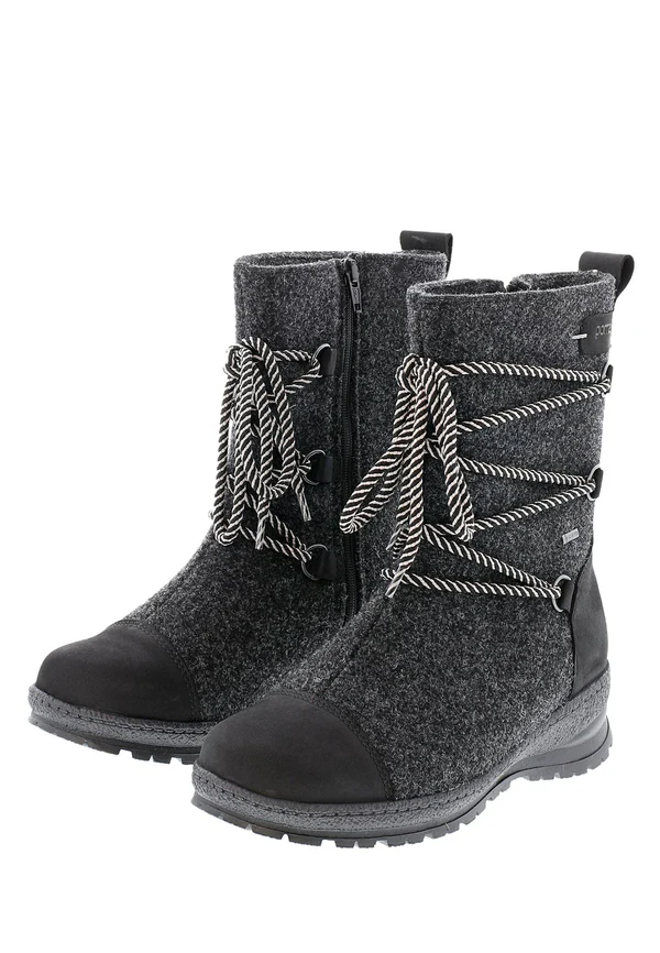 Pomar Winter Boots Koli GTX (Felt Boots, Waterproof, Wide, Extremely Warm) Granite Grey Ladies