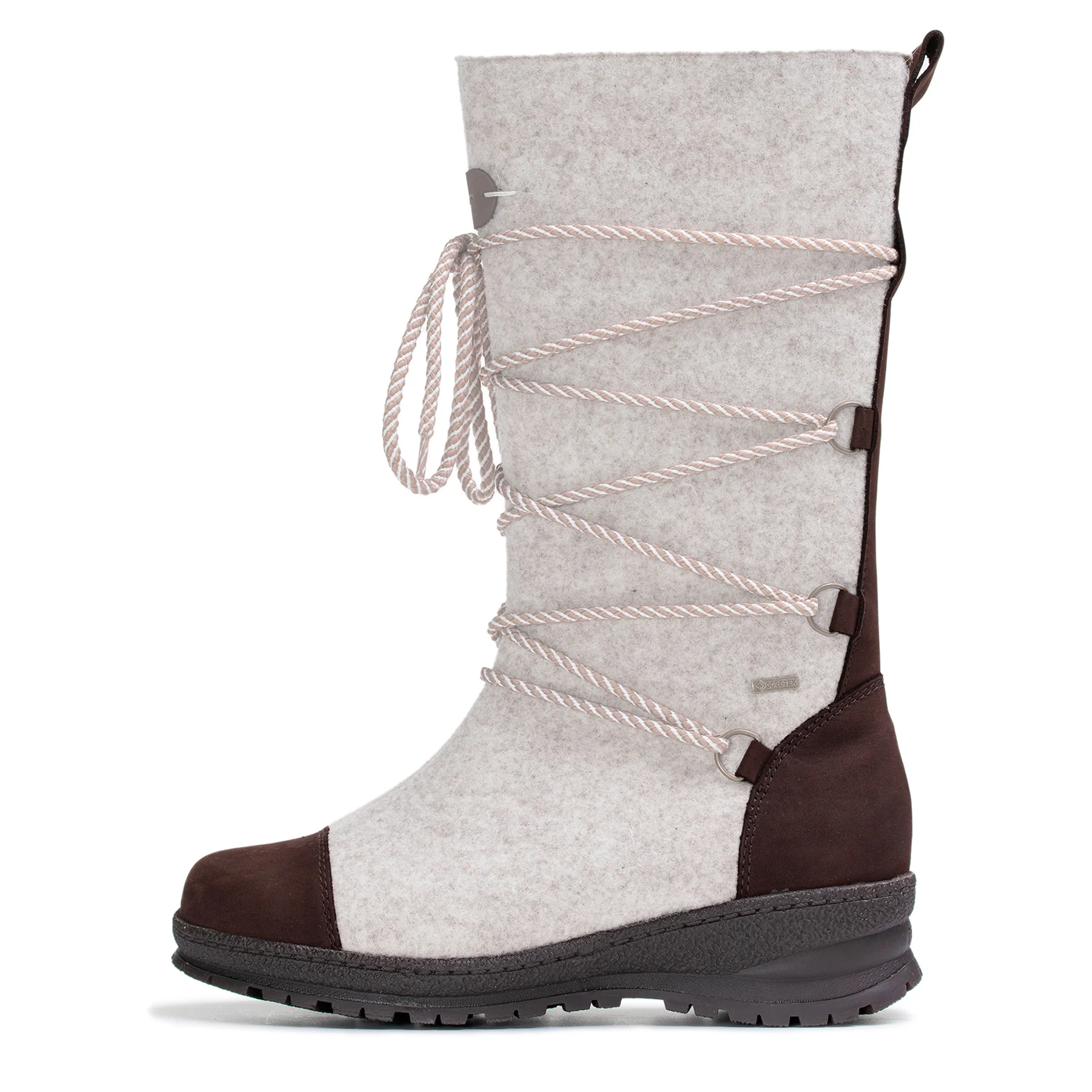 Pomar Winter Boots Saana GTX (Felt Boots, Waterproof, Wide, Extremely Warm) Light Grey Ladies