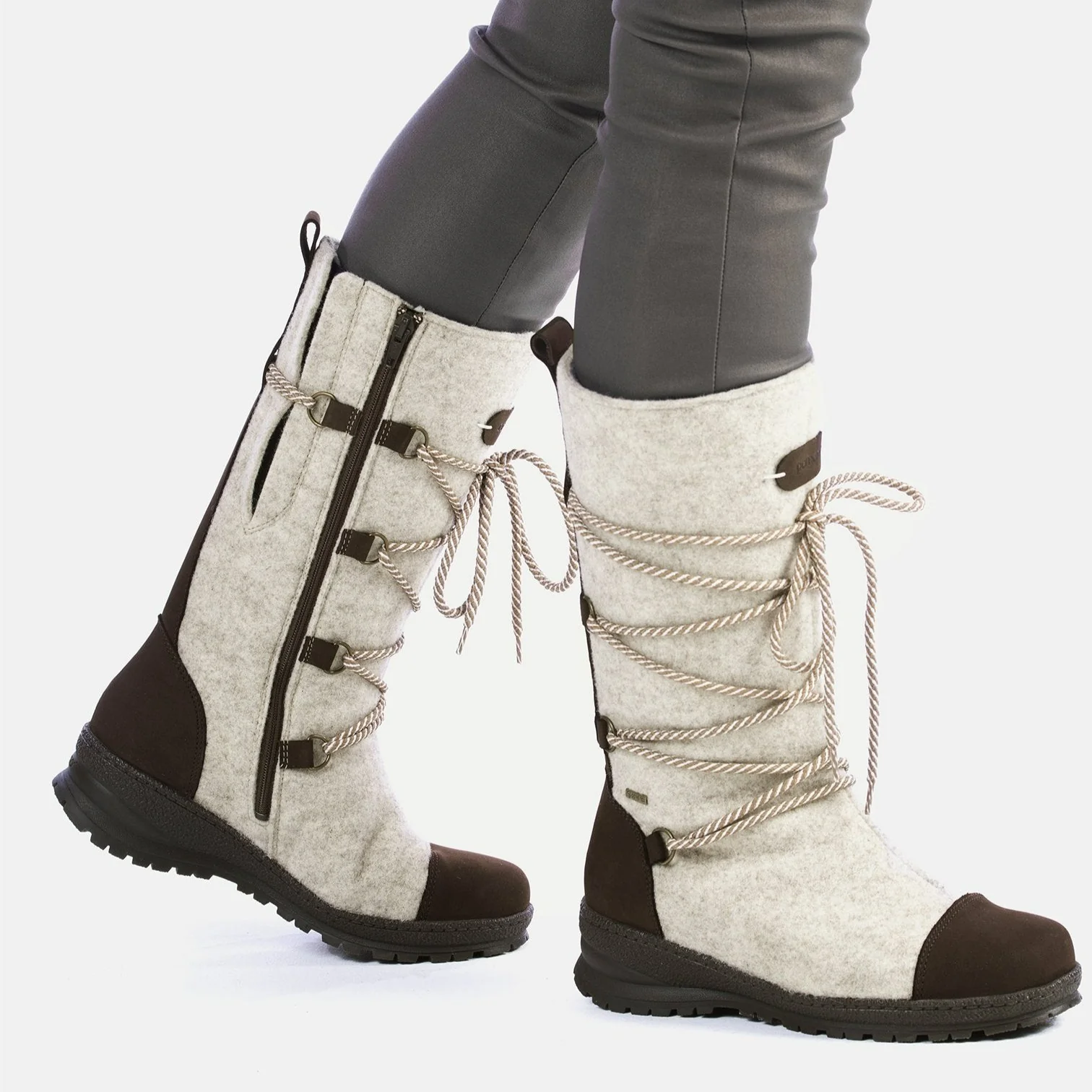 Pomar Winter Boots Saana GTX (Felt Boots, Waterproof, Wide, Extremely Warm) Light Grey Ladies