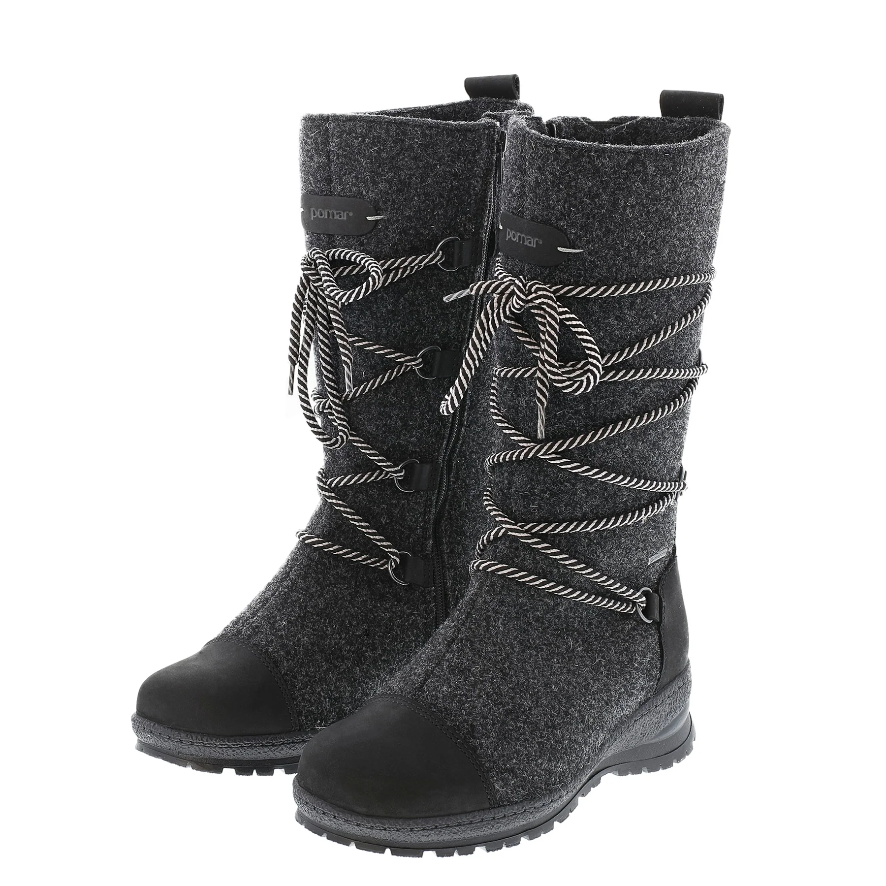 Pomar Winter Boots Saana GTX (Felt Boots, Waterproof, Wide, Extremely Warm) Granite Grey Ladies