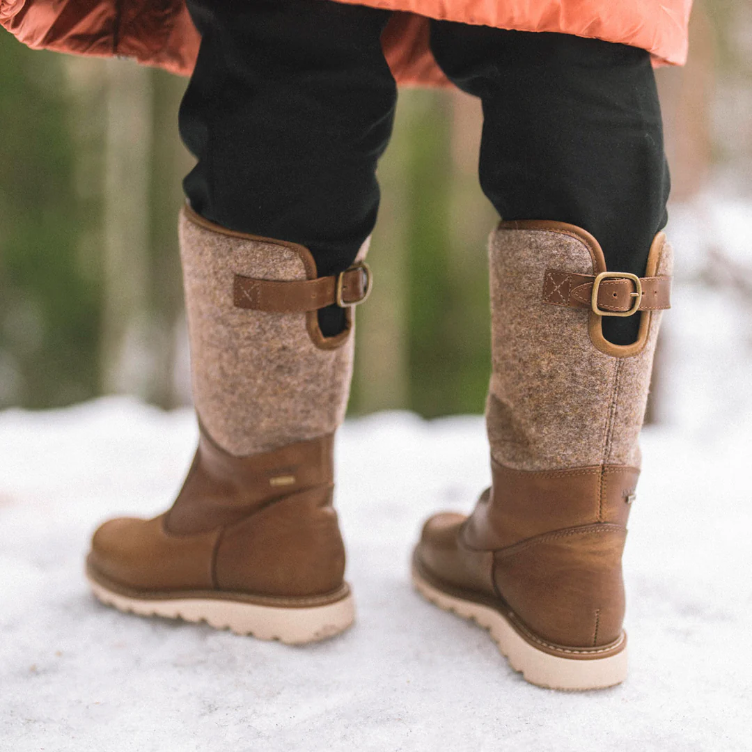 Pomar Winter Boots Pokka GTX (Terracare Leather, waterproof, extremely warm) Oak brown ladies