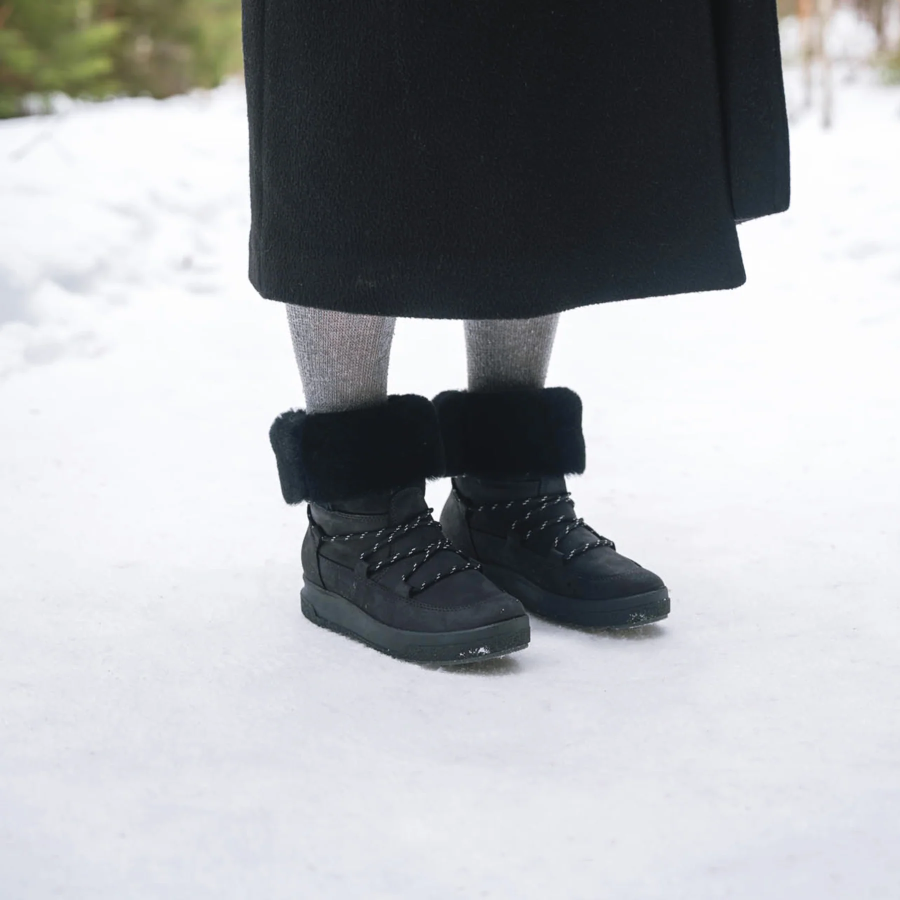 Pomar Winter Boots Lappi GTX (Nubuck Leather, Lambskin) black Ladies