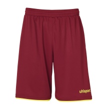 uhlsport Club Shorts 2020 burgundy/yellow men's