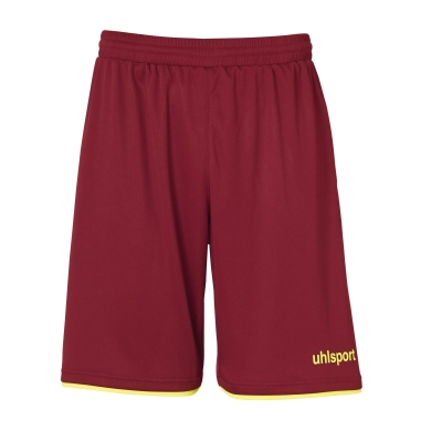 uhlsport Club Shorts 2020 burgundy/yellow men's