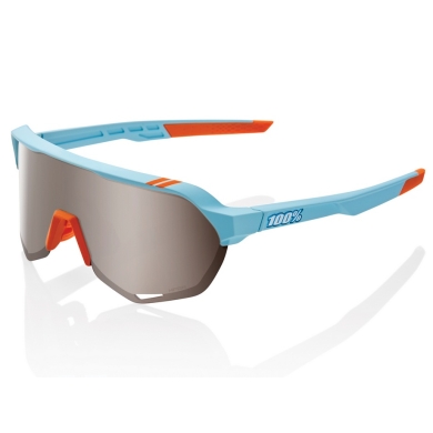 100% Sport Sunglasses S2 HiPER Mirror Lens blue/orange - 1 pair of glasses with hard case