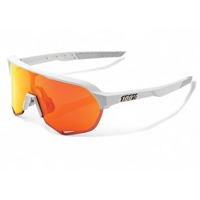 100% Sport Sunglasses S2 HiPER Mirror Lens white - 1 pair of glasses with hard case