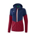 Erima Training Jacket Squad navy blue/bordeaux Women