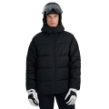 4F Winter Ski Jacket Technical M0788 with Hood and Snow Skirt (thermal insulation) black Men's