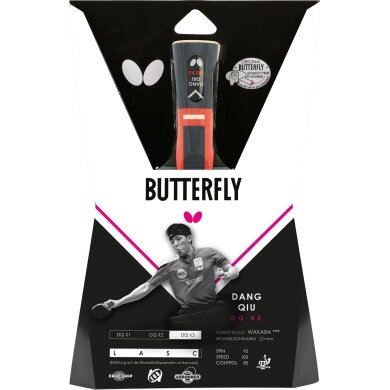 Butterfly table tennis racket Dang Qiu DQX3 - Wakaba rubber with a 2.0 mm sponge - 1 racket