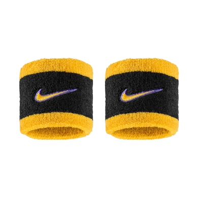 Nike Sweatband Swoosh Classic (Cotton Blend) 2025 Black/Yellow - 2 Pieces