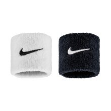 Nike Sweatband Swoosh Classic (Cotton Blend) 2025 white/black - 2 pieces