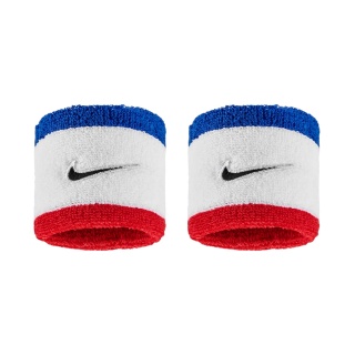 Nike Sweatband Swoosh Classic (Cotton Blend) 2025 white/blue/red - 2 pieces