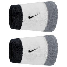 Nike Sweatband Swoosh Classic Doublewide Jumbo (Cotton Mix) 2025 white/grey/black - 2 pieces