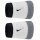 Nike Sweatband Swoosh Classic Doublewide Jumbo (Cotton Mix) 2025 white/grey/black - 2 pieces