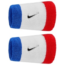 Nike Sweatband Swoosh Classic Doublewide Jumbo (Cotton Blend) 2025 white/blue/red - 2 pieces
