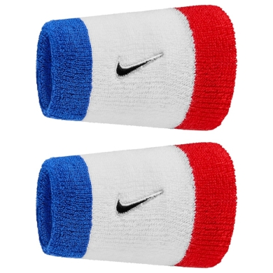 Nike Sweatband Swoosh Classic Doublewide Jumbo (Cotton Blend) 2025 white/blue/red - 2 pieces