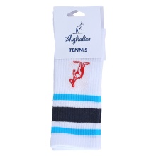 Australian Tennis Socks Stripes white/light blue/navy blue - 1 pair