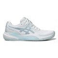 Asics Tennis Shoes Gel Challenger 15 Clay/Sand Court (Cushioning) White/Light Blue Ladies