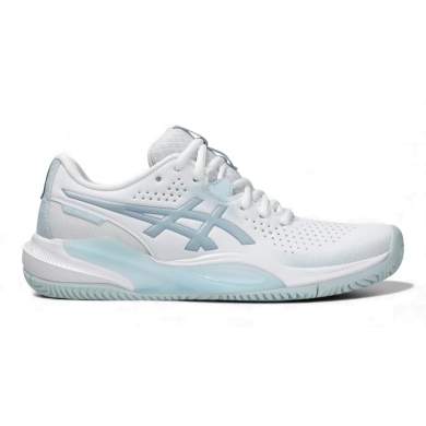 Asics Tennis Shoes Gel Challenger 15 Clay/Sand Court (Cushioning) White/Light Blue Ladies