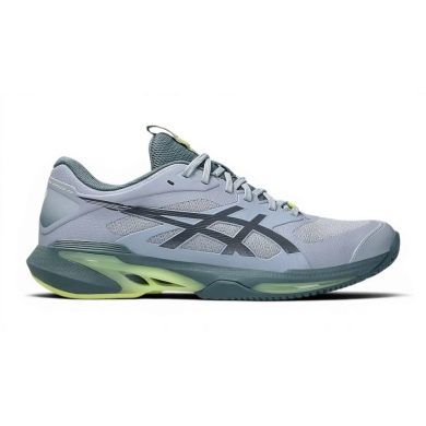 Asics Tennis Shoes Solution Speed FF 4 Clay/Sand Court/Lightweight Grey-Blue Men's