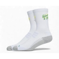 Asics Performance Run Crew Running Socks (quick-drying) white/grey/lime - 1 pair
