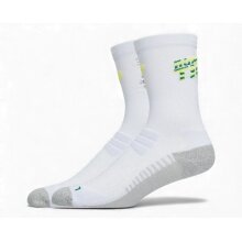 Asics Performance Run Crew Running Socks (quick-drying) white/grey/lime - 1 pair
