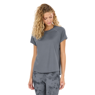 Athlecia Sports/Recreation Shirt Yoga Gaina S/S Tee (comfortable wearing experience) grey ladies