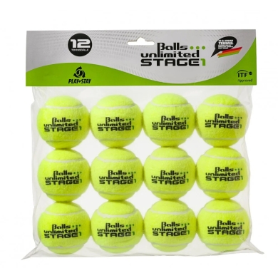 Balls Unlimited Stage 1 Tournament Method Balls Yellow with Green Dot - Pack of 12