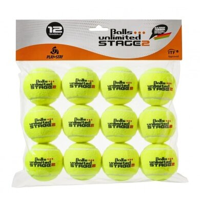 Balls Unlimited Stage 2 Tournament Method Balls Yellow with Orange Dot - Pack of 12