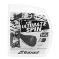 Stringing with Babolat RPM Rough tennis string (durability + spin) dark grey