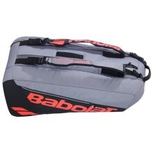 Babolat Tennis Racket Bag Pure Strike (Racket Bag, 2 Main Compartments, Shoe Compartment) 2025 Carbon Grey 6-Pack