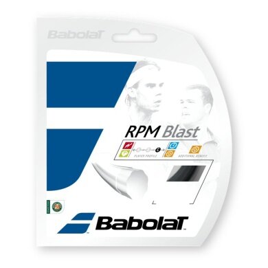 Stringing with Babolat RPM Blast black tennis string