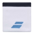 Babolat Sweatband Logo Wrist White/Blue - 2 Pieces
