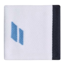 Babolat Sweatband Logo Wrist White/Blue - 2 Pieces