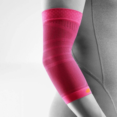 Bauerfeind Elbow Bandage Compression Elbow Support (seamless compression knit) pink single