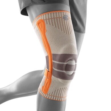 Bauerfeind Knee Brace Outdoor Support (light compression, protects against overexertion) sandstone/orange - 1 piece