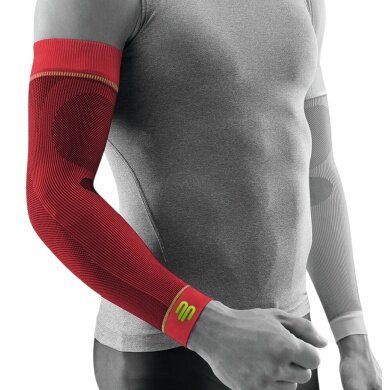 Bauerfeind Sports Compression Arm Sleeves Short (light, comfortable) red - 2 pieces