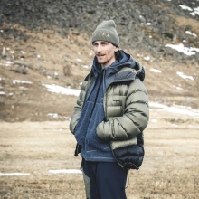 Bergans Winter Down Jacket Vaagaa Allround Down Hood (windproof, Primaloft® Black insulation, very warm) green men's