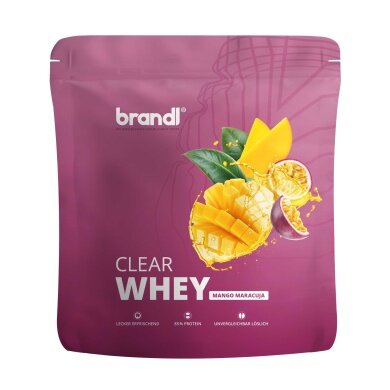 Brandl Protein Powder Clear Whey Isolate (refreshing protein drink) Mango/Passion Fruit 800g bag