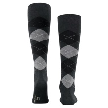 Burlington Knee Socks King (Argyle Pattern) dark grey/light grey Men - 1 Pair