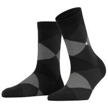 Burlington Daily Sock Bonnie (Cotton) black/grey ladies - 1 pair