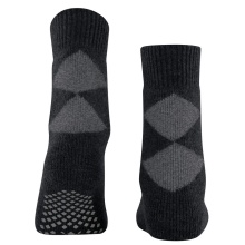 Burlington Daily Sock Cosy Argyle (Wool Blend) black/grey Ladies - 1 Pair