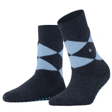 Burlington Daily Sock Cosy Argyle (Wool Blend) Midnight Blue Ladies - 1 Pair