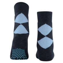 Burlington Daily Sock Cosy Argyle (Wool Blend) Midnight Blue Ladies - 1 Pair