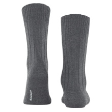 Burlington Daily Sock Dover (Virgin Wool, Rib Structure) Grey Men's - 1 Pair