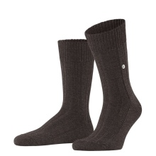 Burlington Daily Sock Dover (Virgin Wool, Ribbed Structure) brown Men's - 1 Pair