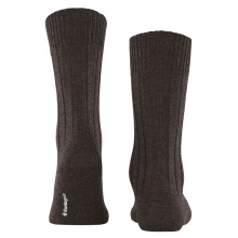 Burlington Daily Sock Dover (Virgin Wool, Ribbed Structure) brown Men's - 1 Pair