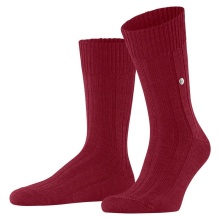 Burlington Daily Sock Dover (Virgin Wool, Rib Structure) red Men's - 1 Pair