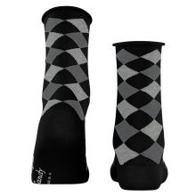 Burlington Daily Sock Sandy (Cotton, Argyle Pattern) black/grey Ladies - 1 Pair